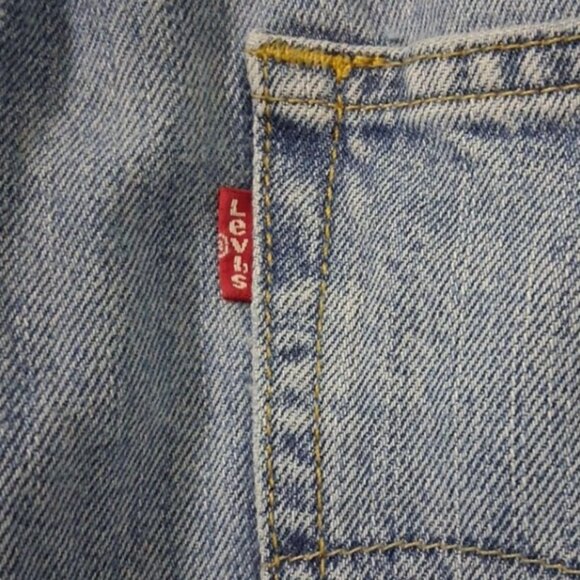 Levis Jeans Mens 38x30 Blue Denim 505 Regular Fit Water Less Stone Wash - Picture 7 of 12